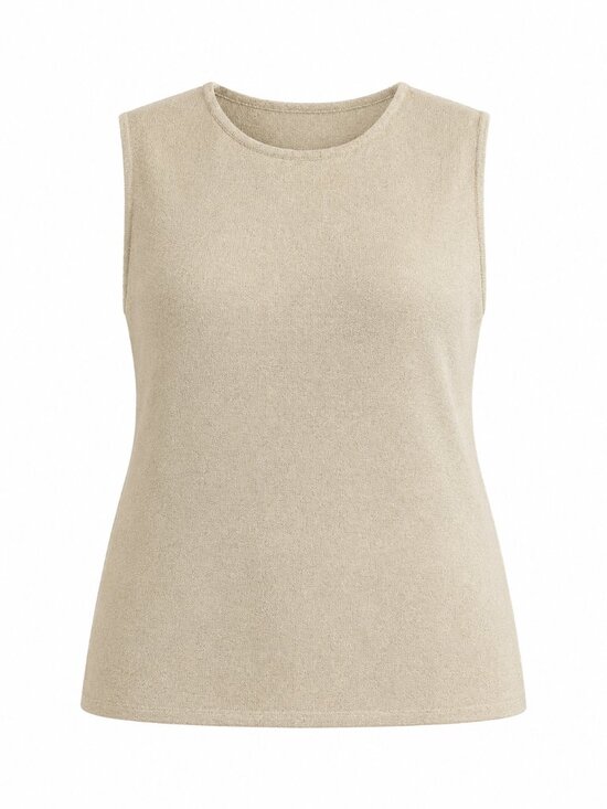 Laura Scott Tops - Gold Metallic Sleeveless Blouse Laura Scott Woman Plus Size 16/18W